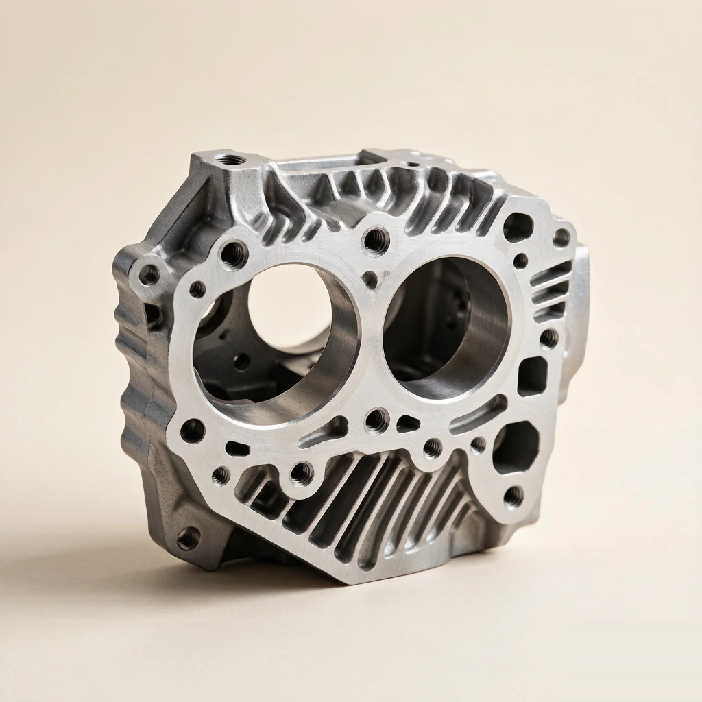 Aluminum 7075 5-axis milled engine cylinder head prototype