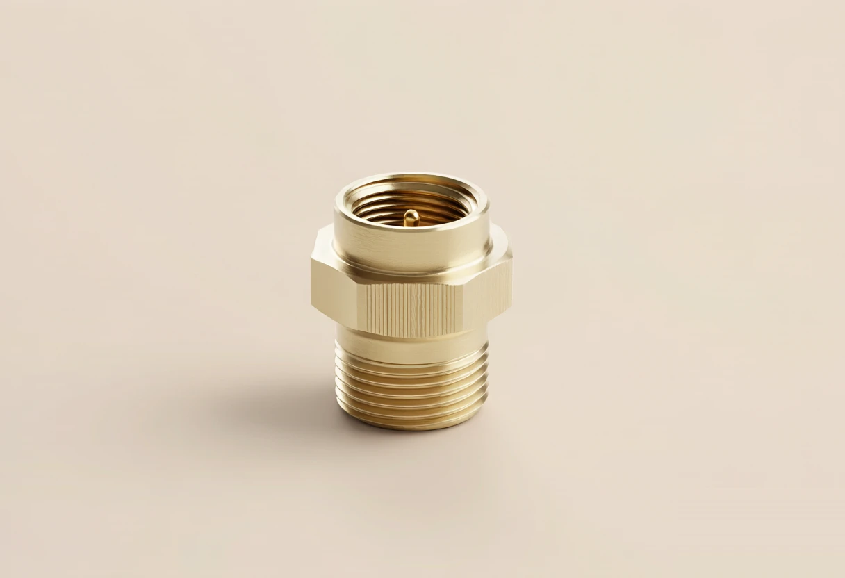 Brass coaxial RF connector