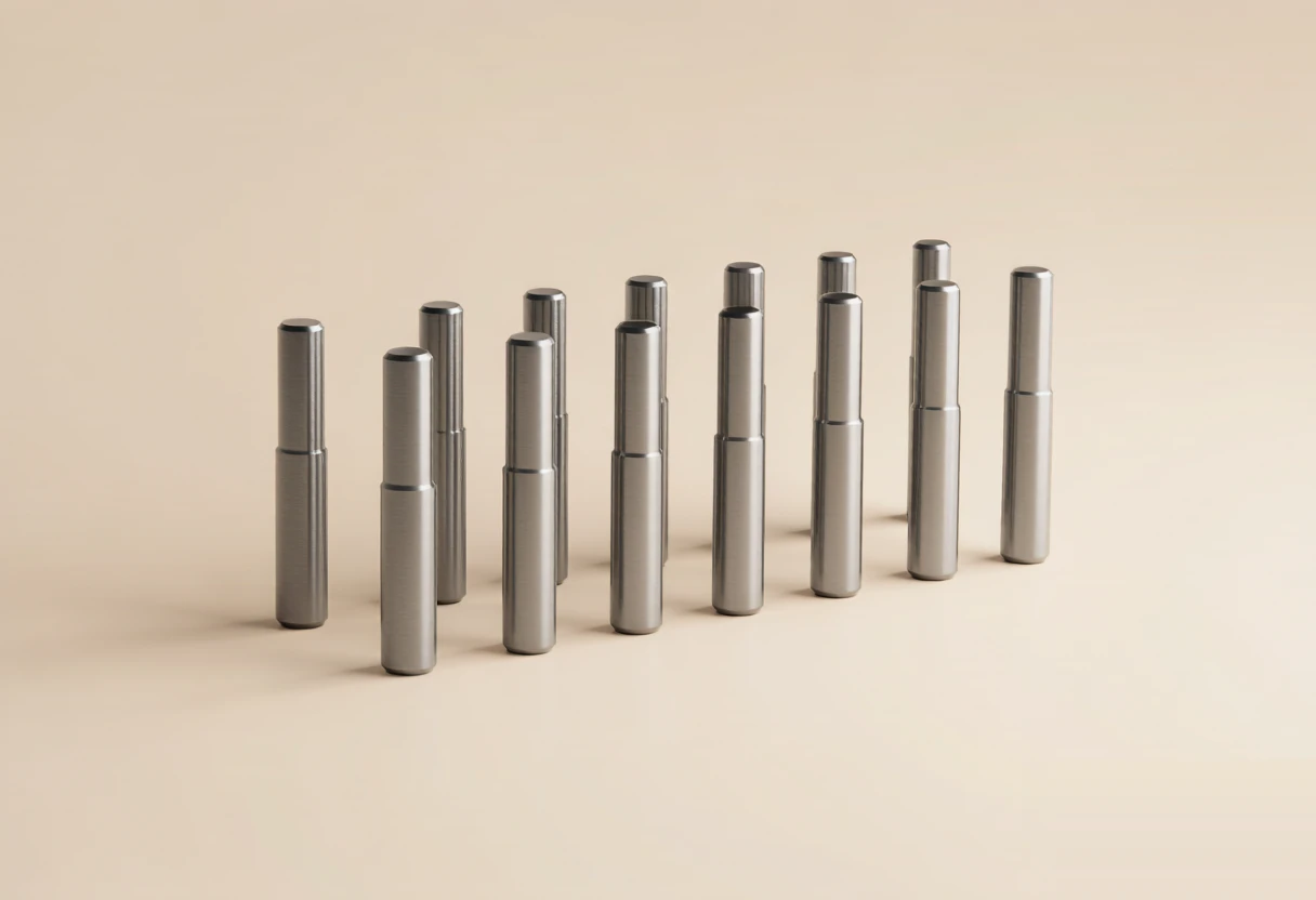 Mass production steel locating pins