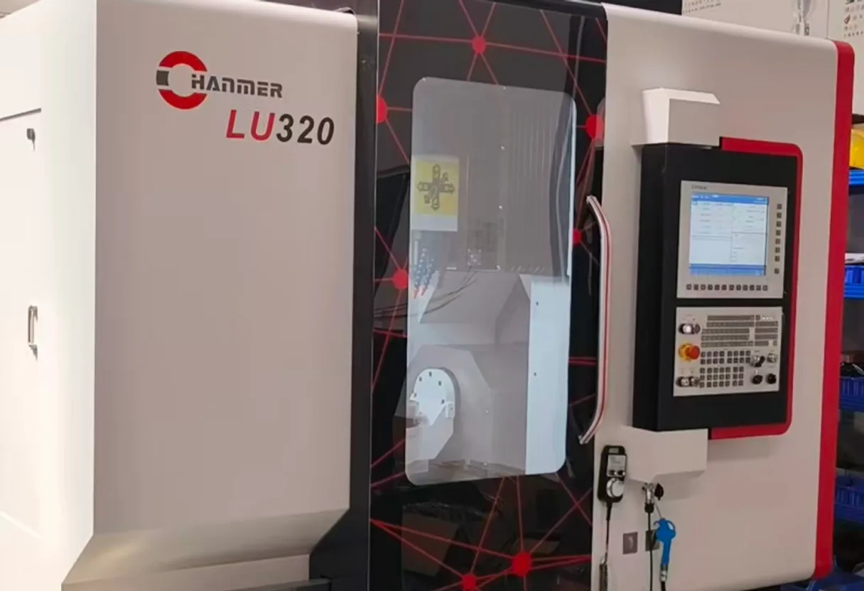 HANMER LU320 5-axis CNC machining center front view at Eternal CNC workshop