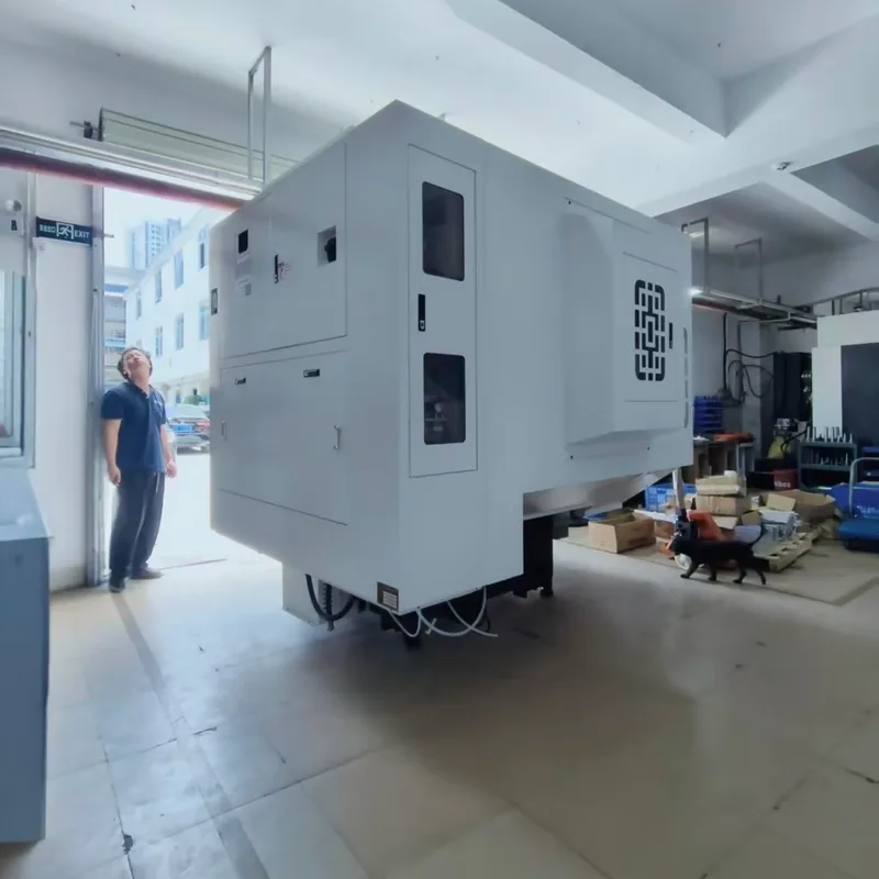 5-axis CNC machine spindle in operation