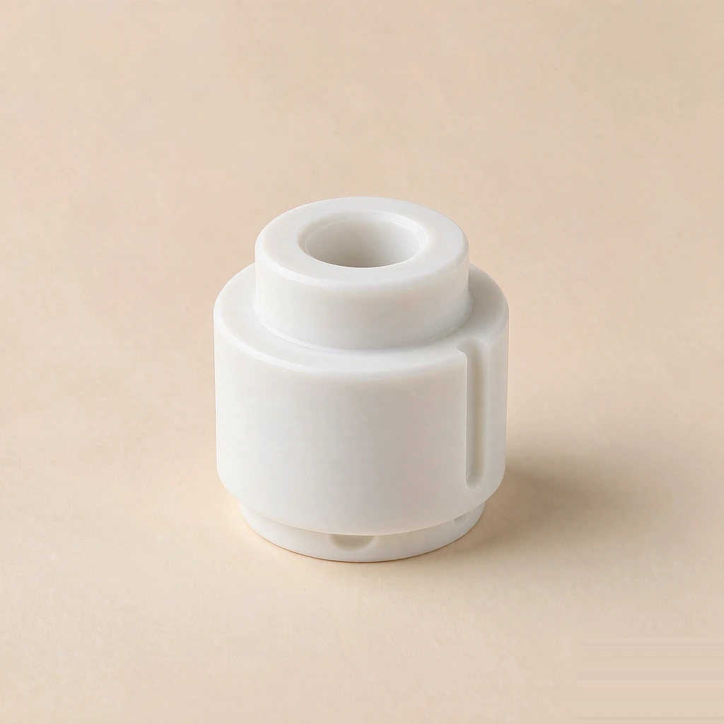 PTFE (Teflon) machined part – 3D render