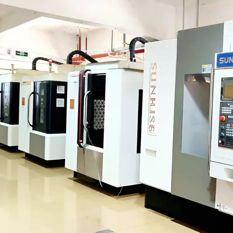 SUNRISE vertical machining centers lineup on factory floor